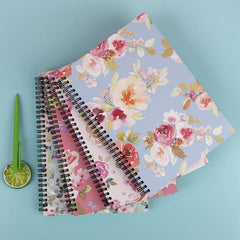 A5 Fresh Floral Pattern Coil Notebook for School & Office