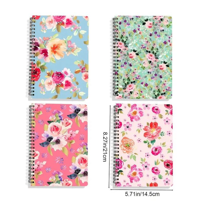 A5 Fresh Floral Pattern Coil Notebook for School & Office