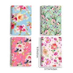 A5 Fresh Floral Pattern Coil Notebook for School & Office