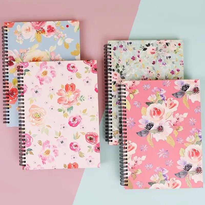 A5 Fresh Floral Pattern Coil Notebook for School & Office