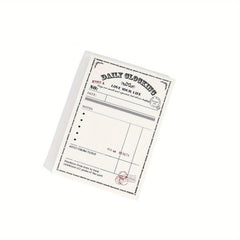 Vintage Moment Series English Note Pack with Ledger Backing Paper - 50pcs