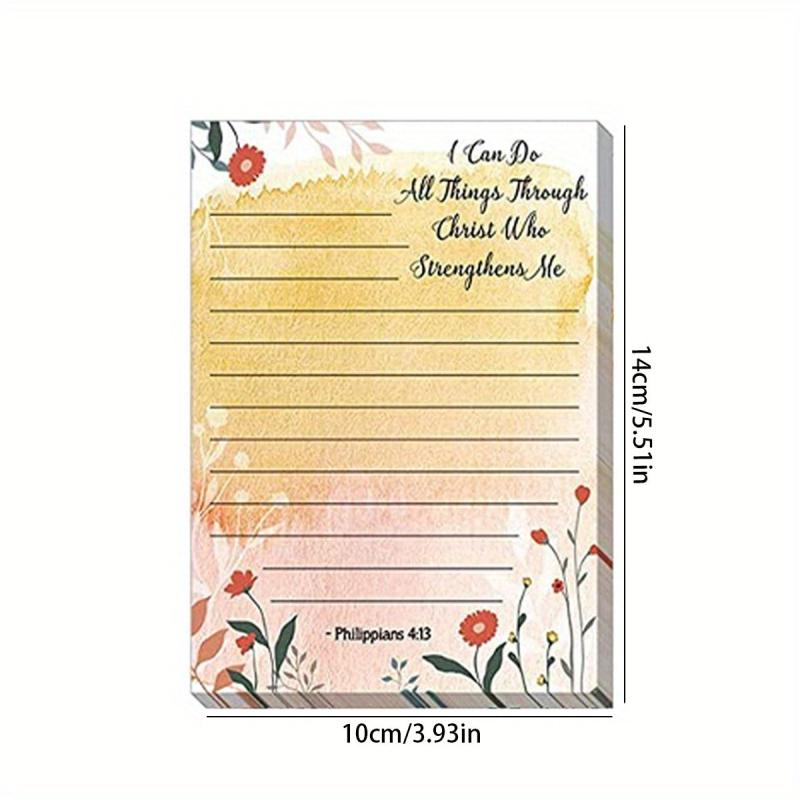 Flower Plant Sticky Notes 12 7 X 10 16 Cm Gradient Note Pads Floral Sticky Memo
