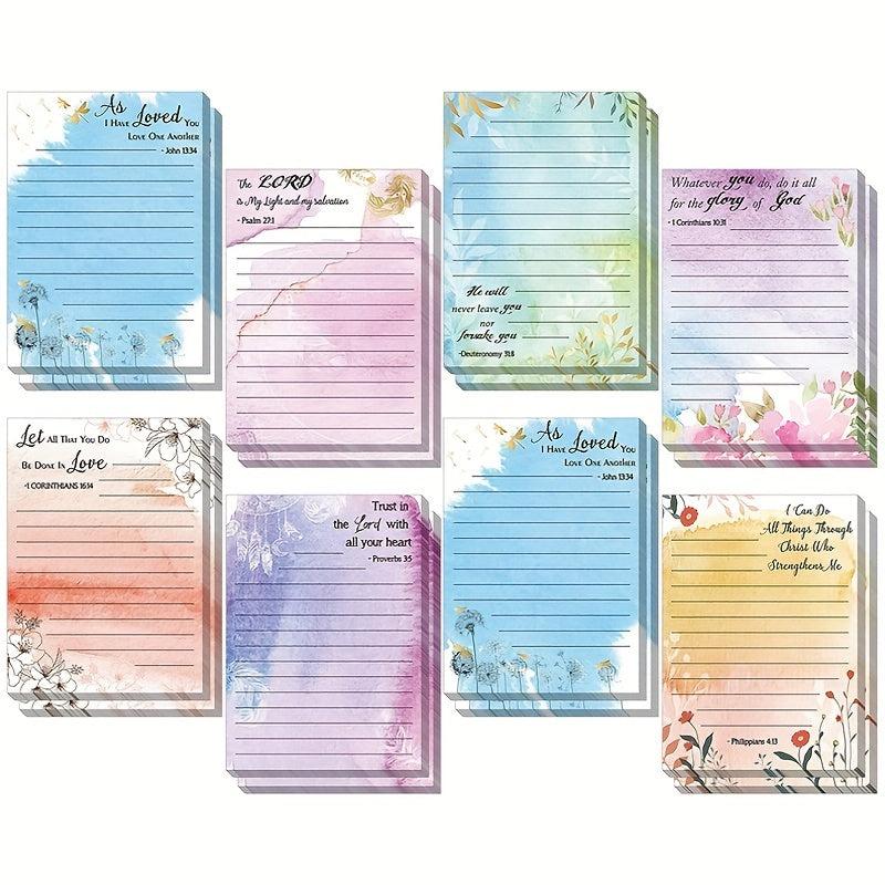 Flower Plant Sticky Notes 12 7 X 10 16 Cm Gradient Note Pads Floral Sticky Memo