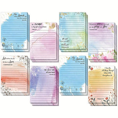 Flower Plant Sticky Notes 12 7 X 10 16 Cm Gradient Note Pads Floral Sticky Memo