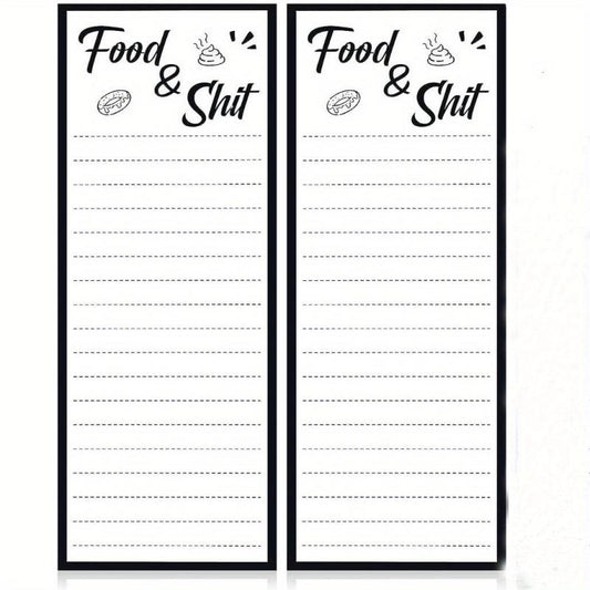 2pcs Magnetic List Notepad Funny Grocery List 50 Sheets