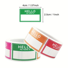 200 Sheets Roll Handwritten Student Name Stickers 1inch Self-adhesive