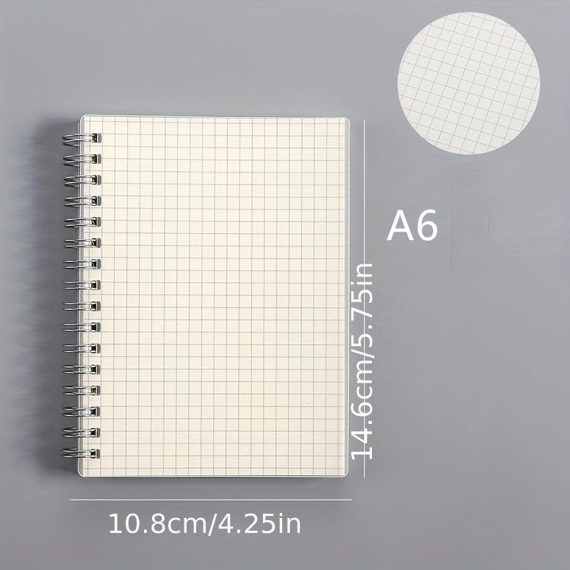 80sheets A6 Creative Coil Notebook Horizontal Line Grid Lattice Blank