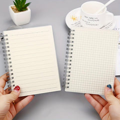 80sheets A6 Creative Coil Notebook Horizontal Line Grid Lattice Blank