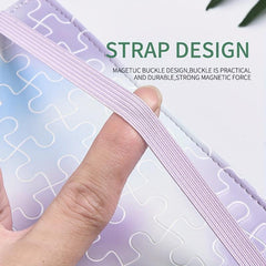 Bandage Relief Marble Pattern Leather Loose leaf Clip Notebook