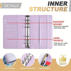 Bandage Relief Marble Pattern Leather Loose leaf Clip Notebook