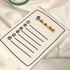 100sheets To Do List Sticky Notes Girl Heart Message Notepad