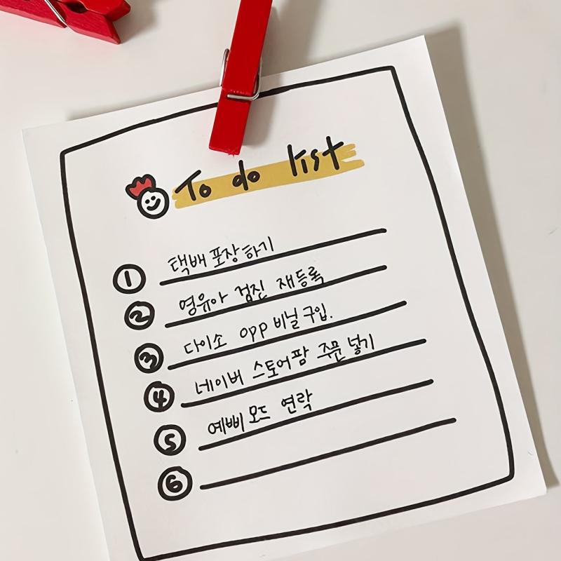 100sheets To Do List Sticky Notes Girl Heart Message Notepad