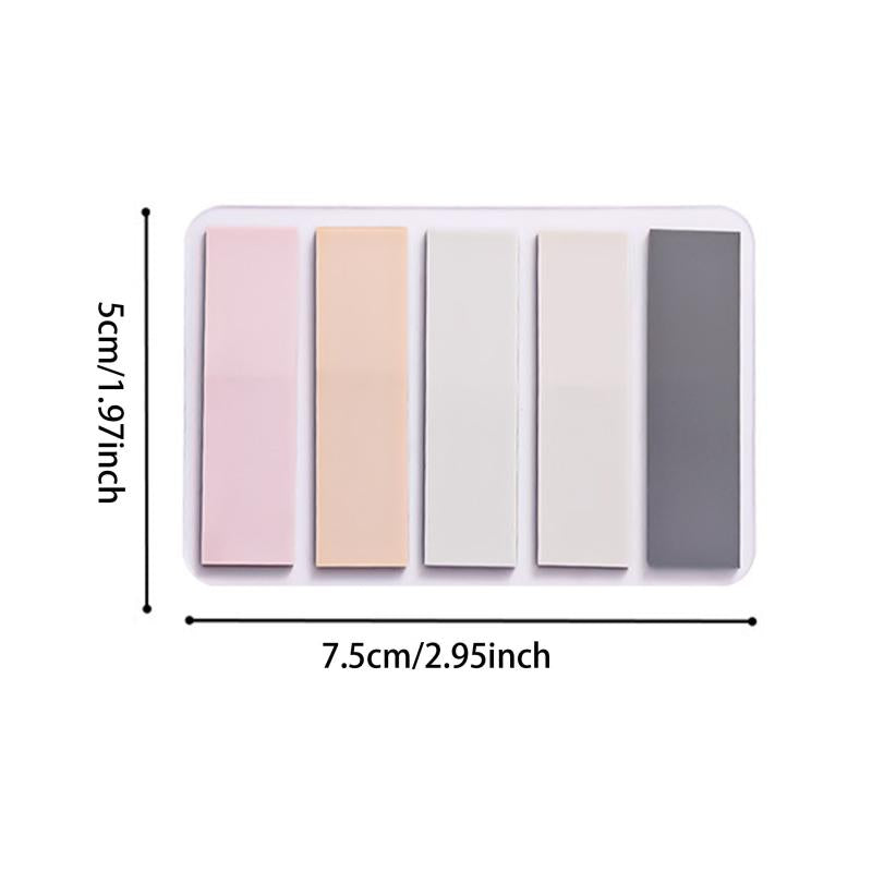 3pcs Morandi Sticky Notes Long Strip Arrow Shaped Sticky Index Tabs