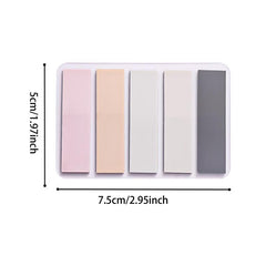 3pcs Morandi Sticky Notes Long Strip Arrow Shaped Sticky Index Tabs