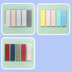 3pcs Morandi Sticky Notes Long Strip Arrow Shaped Sticky Index Tabs