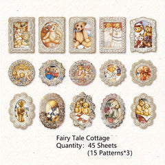 Vintage Scrapbook Paper Lace Character Plant Craft Paper