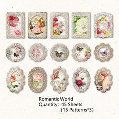 Vintage Scrapbook Paper Lace Character Plant Craft Paper