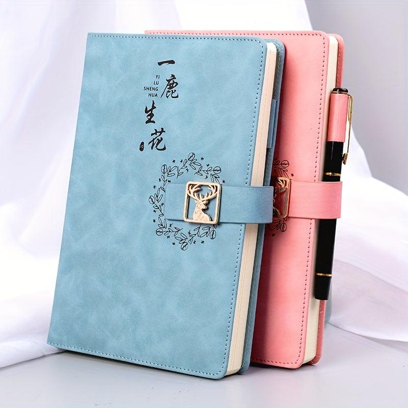 Student Office Record Book PU Leather Cover Notebook