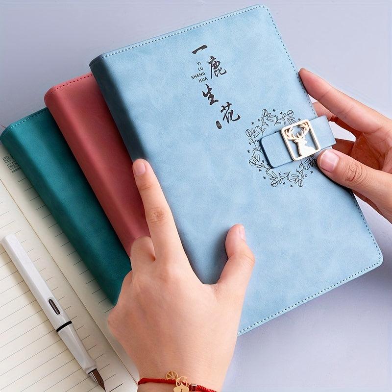 Student Office Record Book PU Leather Cover Notebook