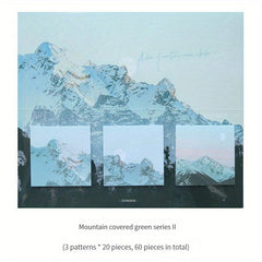 60 Sheets Sticky Notes Mountain Forest Cloud Sea Note Paper Student Stationery