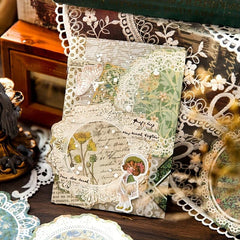 30 Sheets Vintage Lace Scrapbook Paper Cutout Hollow Out Supplies