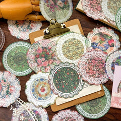 30 Sheets Vintage Lace Scrapbook Paper Cutout Hollow Out Supplies