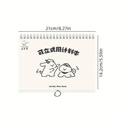 Cute Puppy Weekly Planner - A5 Vertical Layout