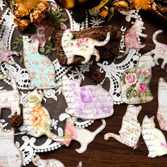 45pcs Retro Time Silhouette Series Diary Decoration Collage Message Note