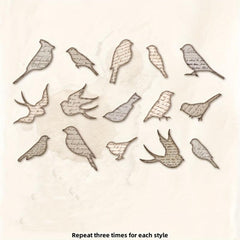 45pcs Retro Time Silhouette Series Diary Decoration Collage Message Note