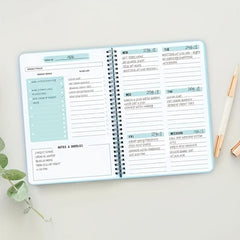 Spiral Coil A5 Undated Daily Weekly Planner 52 Pages