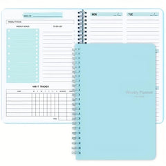 Spiral Coil A5 Undated Daily Weekly Planner 52 Pages