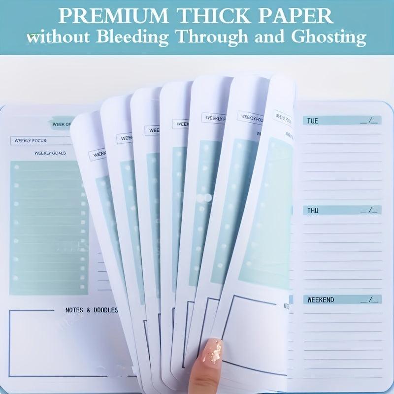 Spiral Coil A5 Undated Daily Weekly Planner 52 Pages
