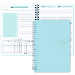 Spiral Coil A5 Undated Daily Weekly Planner 52 Pages