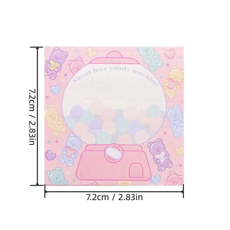 Sweetheart Candy Sticky Notes & Colorful Memo Pads 80 Sheets