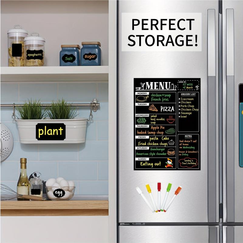 Magnetic Blackboard Calendar Refrigerator Sticker Set