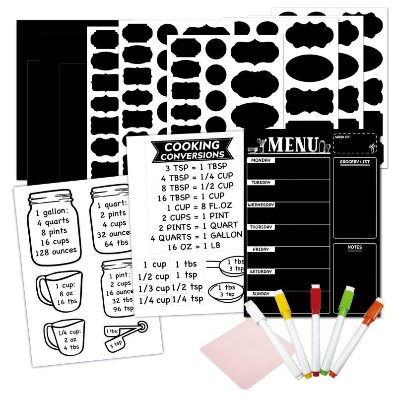 Magnetic Blackboard Calendar Refrigerator Sticker Set