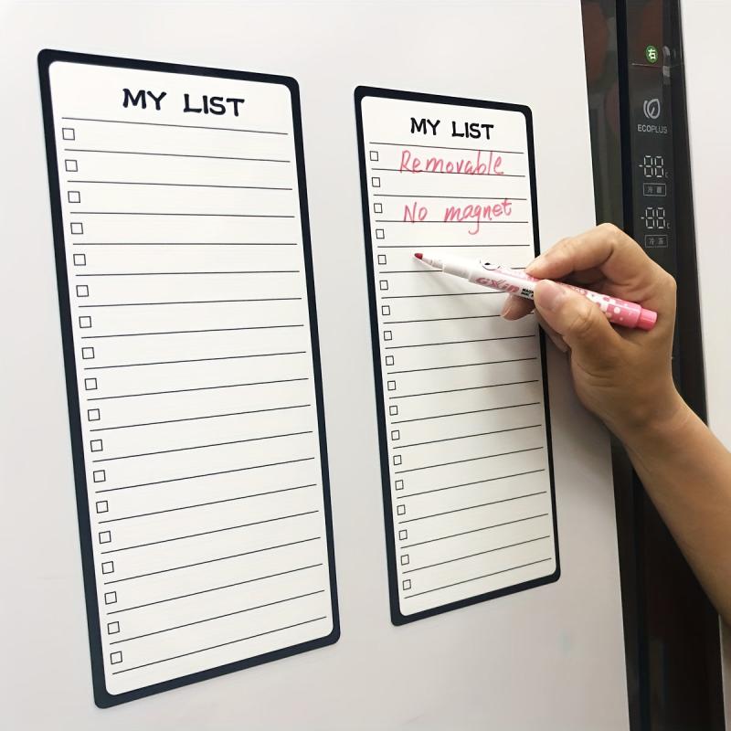 2pcs Daily Schedule Blackboard Wall Decal for Iron Refrigerator