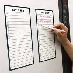 2pcs Daily Schedule Blackboard Wall Decal for Iron Refrigerator