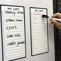2pcs Daily Schedule Blackboard Wall Decal for Iron Refrigerator