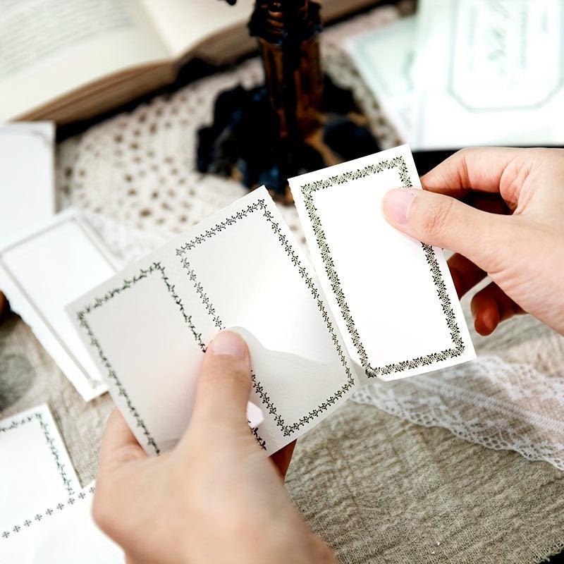 30 Sheets Tearable Notepad 5.5x3.3in Retro Student Decorative Message Paper