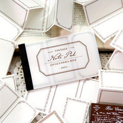 30 Sheets Tearable Notepad 5.5x3.3in Retro Student Decorative Message Paper