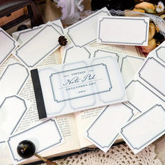 30 Sheets Tearable Notepad 5.5x3.3in Retro Student Decorative Message Paper