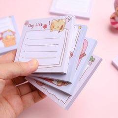 Cartoon Cat Sticky Notes 80 pcs 3.14-inch for Office Home School