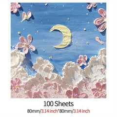 Floral Landscape Painting Art Notepad 100 Sheets