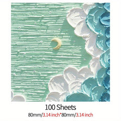Floral Landscape Painting Art Notepad 100 Sheets