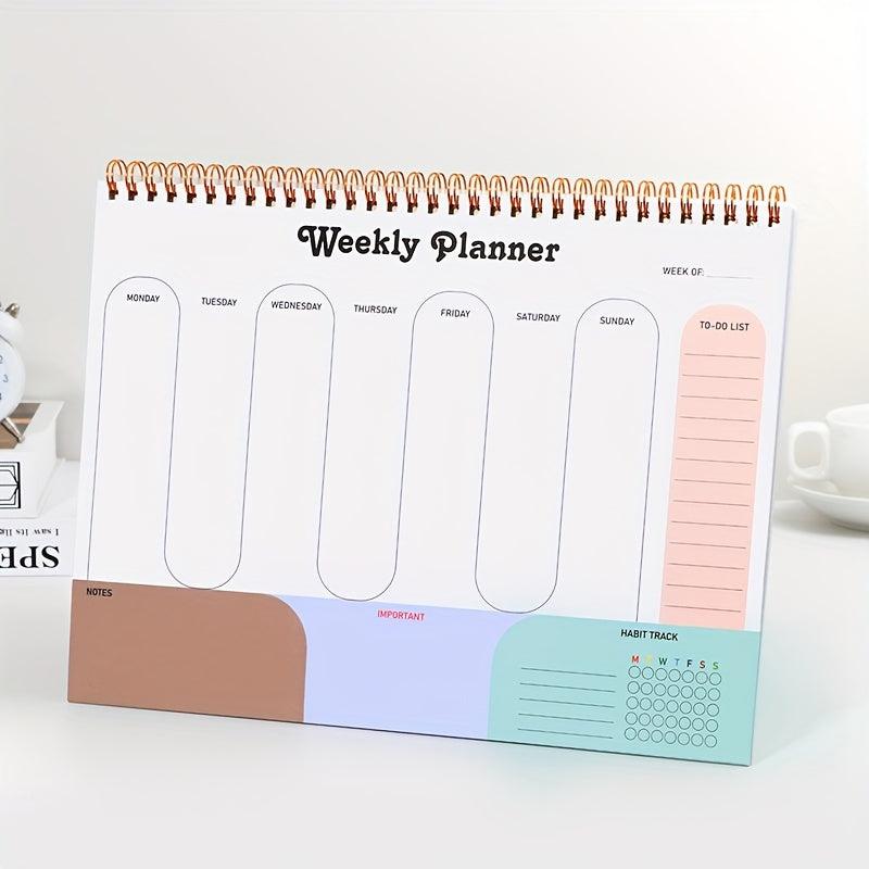 A4 Coil Weekly Planner for Students and Office Workers
