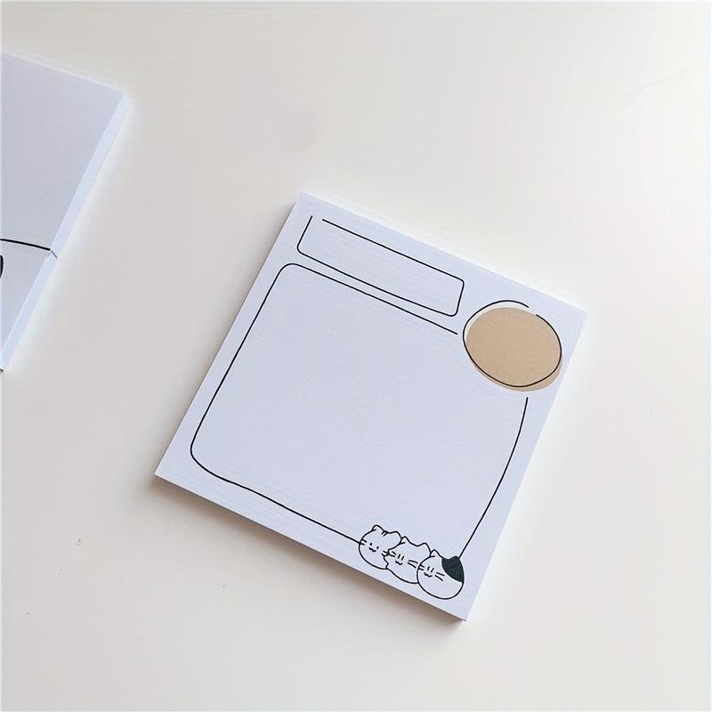 50sheets Cartoon Cat Dialogue Box Sticky Notes Message Book Office Supplies