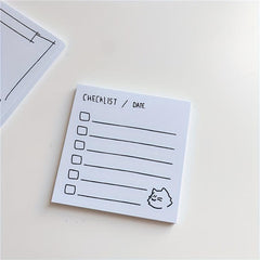 50sheets Cartoon Cat Dialogue Box Sticky Notes Message Book Office Supplies
