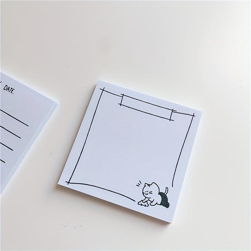 50sheets Cartoon Cat Dialogue Box Sticky Notes Message Book Office Supplies