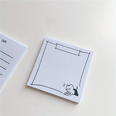 50sheets Cartoon Cat Dialogue Box Sticky Notes Message Book Office Supplies